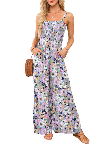 Women's Spring Jumpsuit Vibrant Print