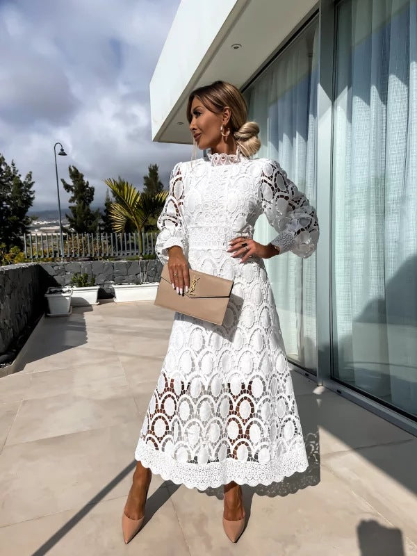 Sexy Women's Fitted Lace Party Dress
