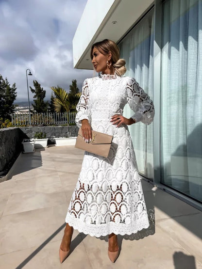 Sexy Women's Fitted Lace Party Dress