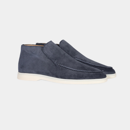 Men's Suede Loafers Brown Elegant Calfskin