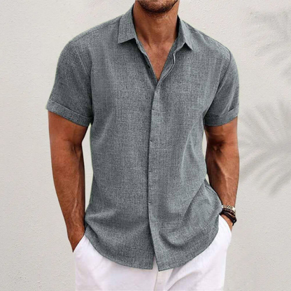Cotton Linen Short Sleeve Shirt