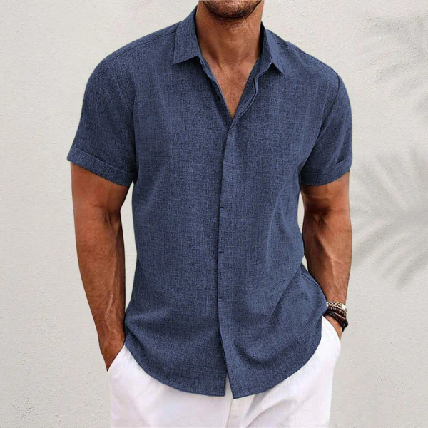 Men's Short Sleeve Casual Button Shirt