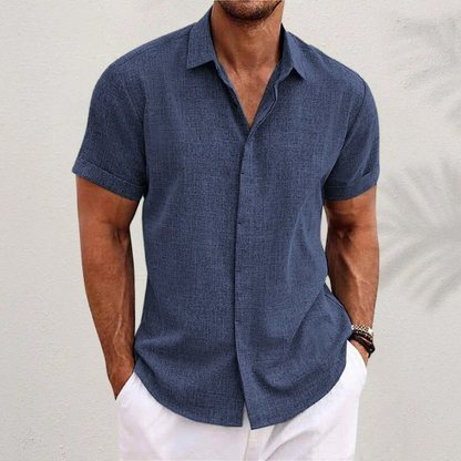 Men's Short Sleeve Casual Button Shirt