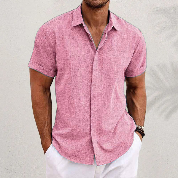 Men's Short Sleeve Casual Button Shirt