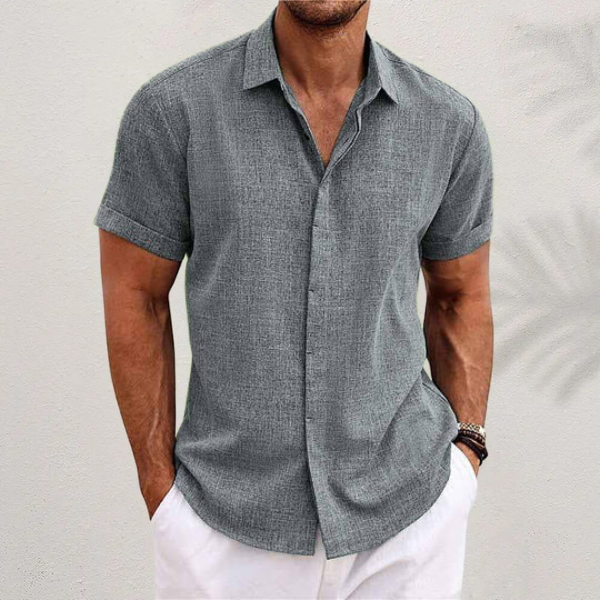 Men's Short Sleeve Casual Button Shirt