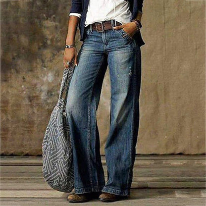 Comfortable Classic Flare Leg Pants