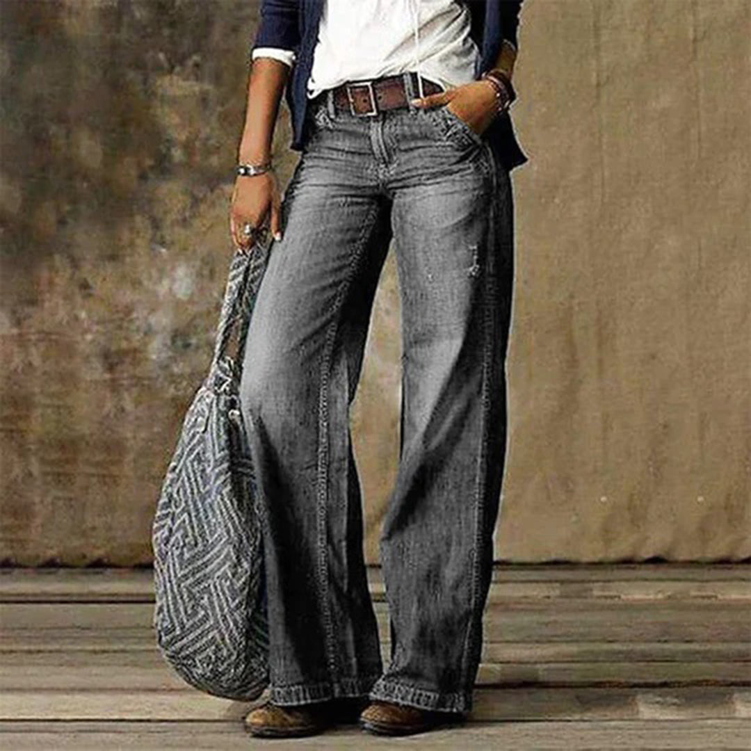 Comfortable Classic Flare Leg Pants