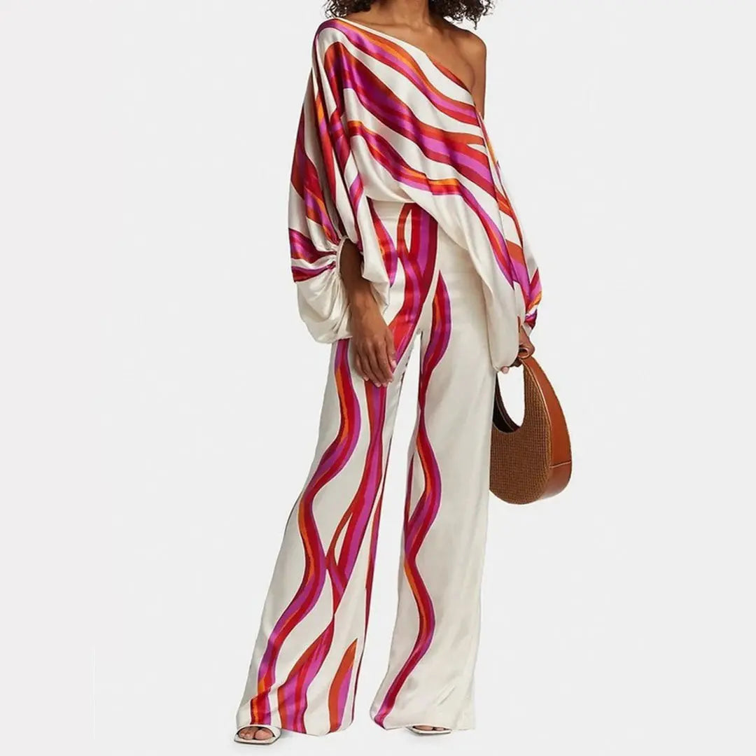Women's Off Shoulder Two Piece Summer Outfit - VibreMode