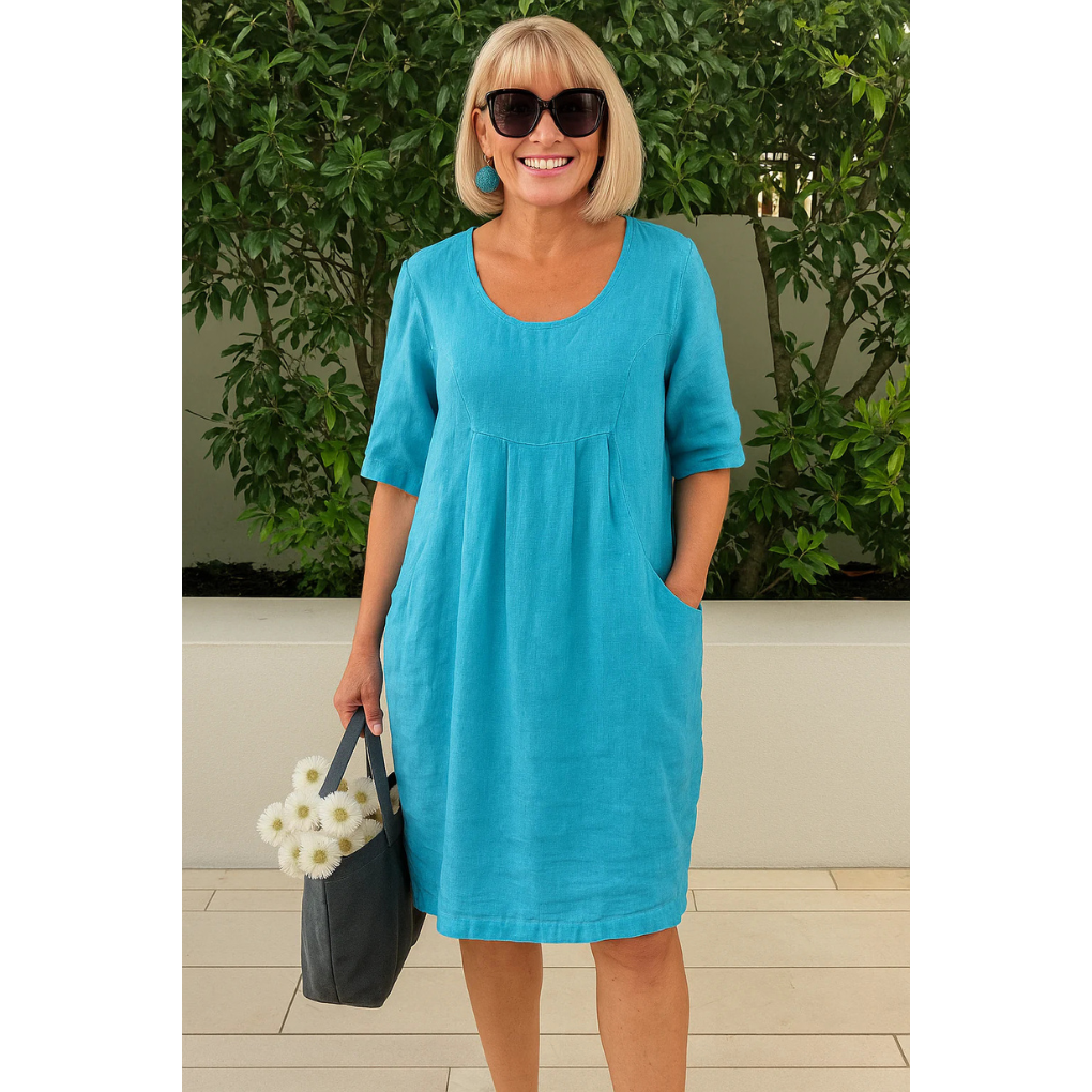 Women's Casual Loose Fit Short Sleeve Dress - VibreMode