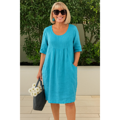 Women's Casual Loose Fit Short Sleeve Dress - VibreMode