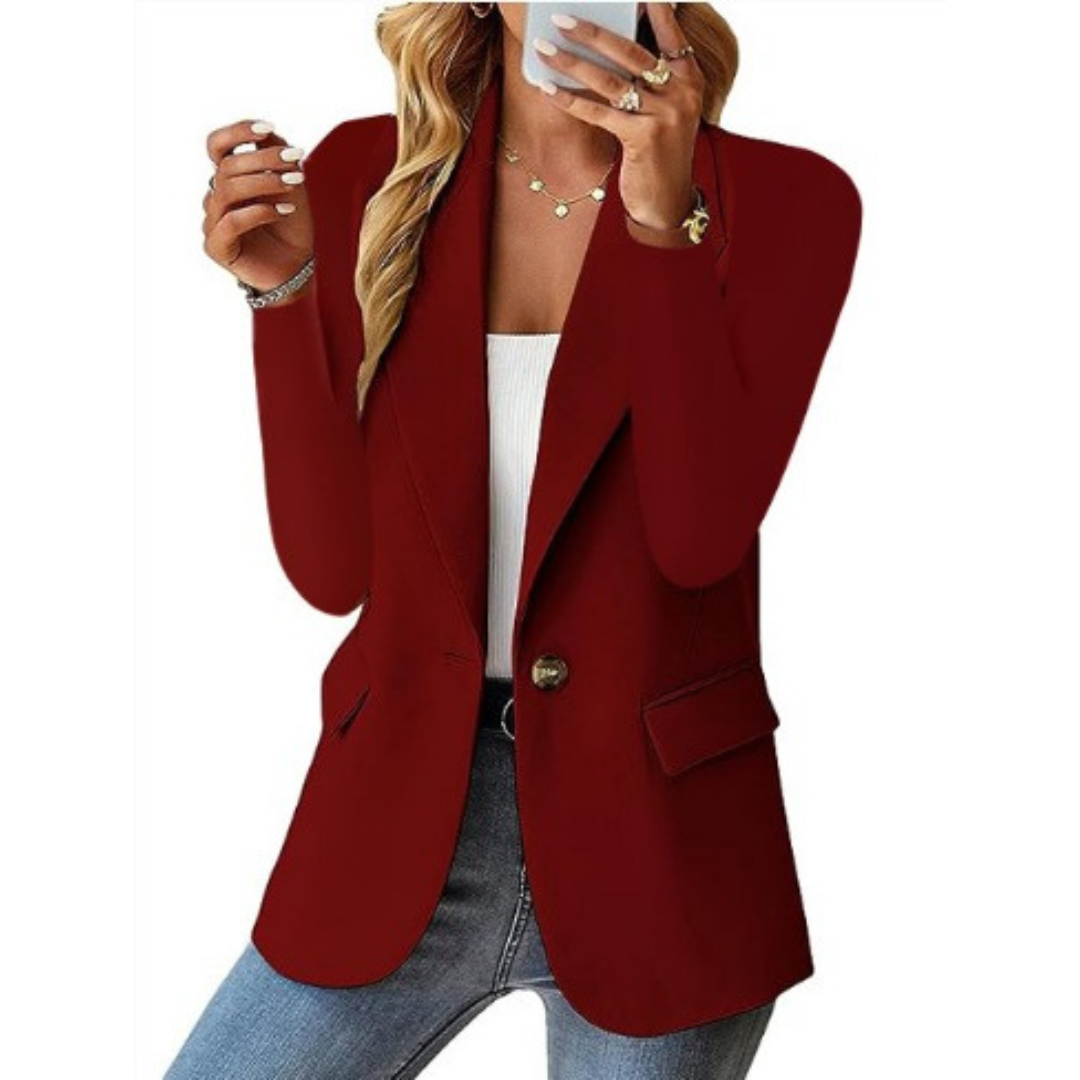 Classic One Button Ladies Jacket