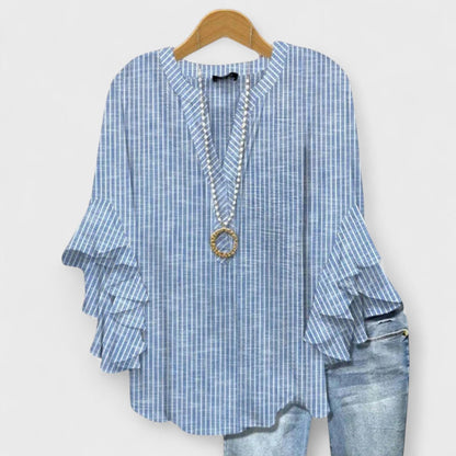 Women's Flowy Ruffle Sleeve Blouse