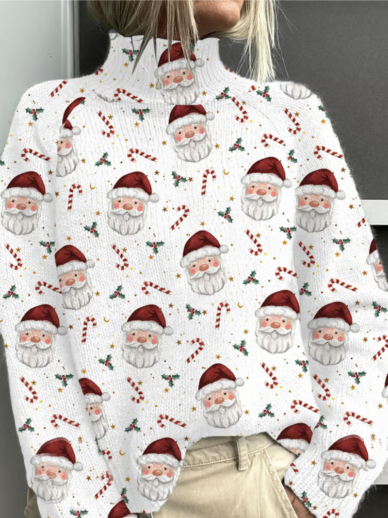 Fun Santa Graphic Holiday Sweater - VibreMode