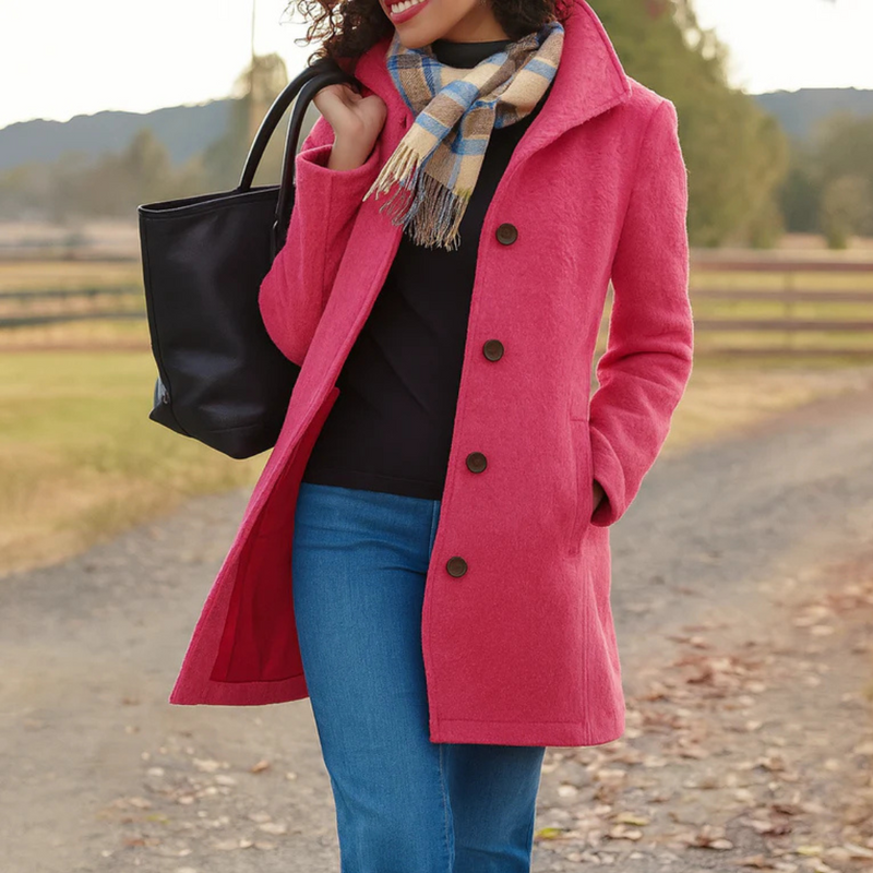 Classic Button Coat - VibreMode