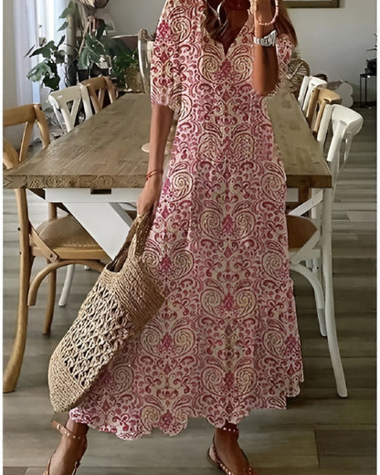 Women's V-Neck Boho Dress