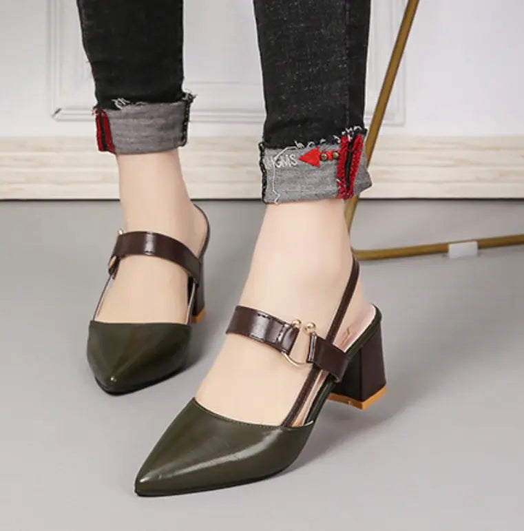 Orthopedic Black Heels for Women – Stylish Support & Comfort