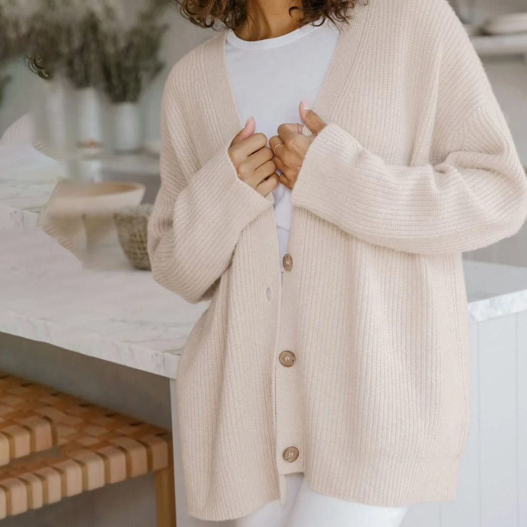 Soft Spacious Cashmere Sweater Cardigan