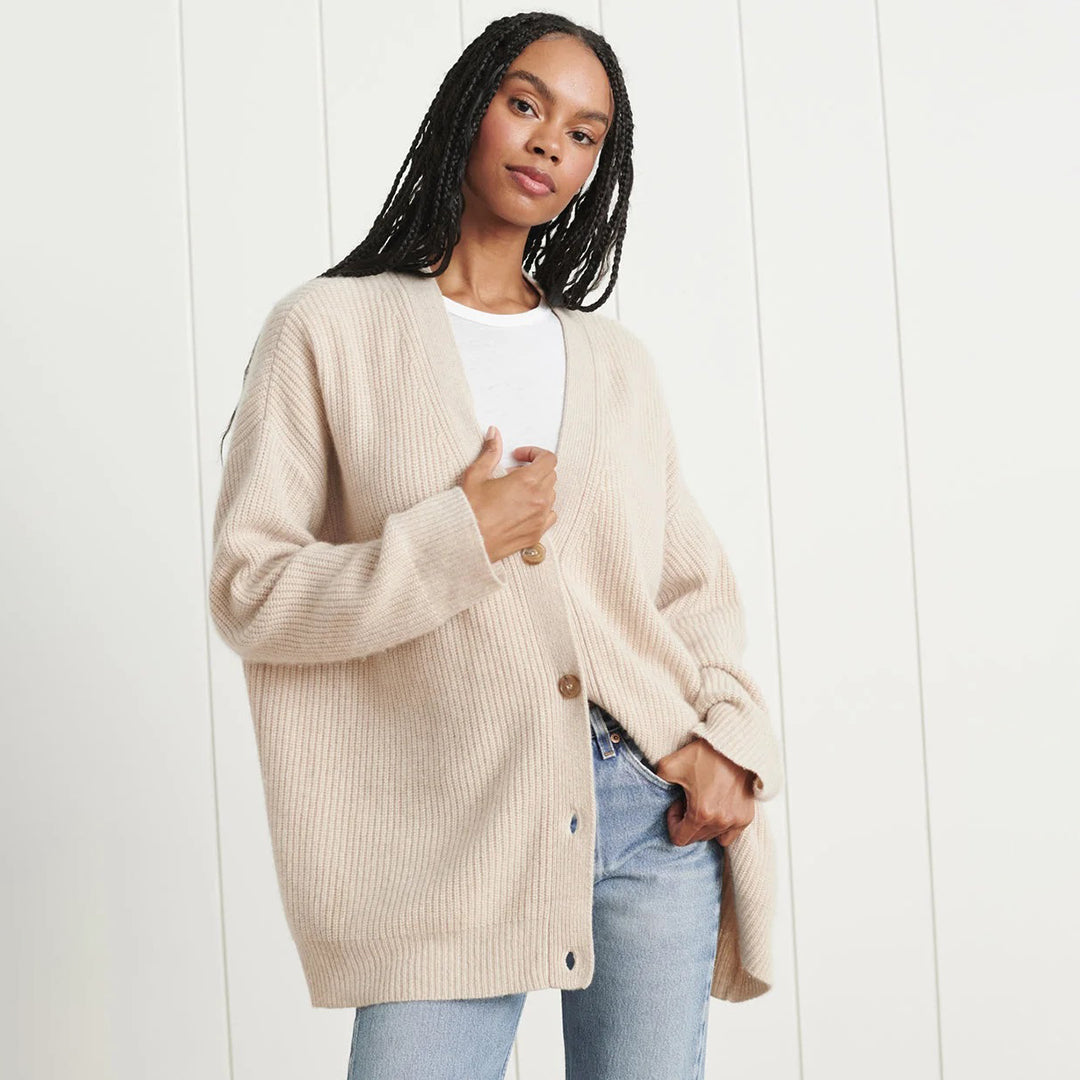 Soft Spacious Cashmere Sweater Cardigan