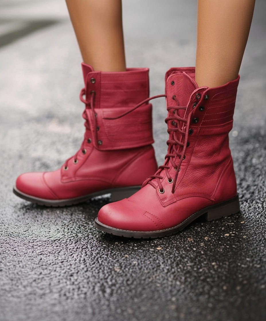 Women's Lace Up Ankle Boots Vintage Style