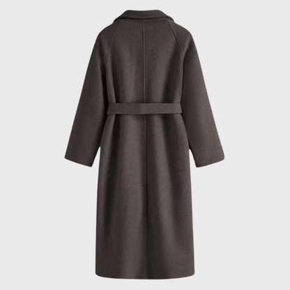 Women's Belted Coat Lapel Neckline