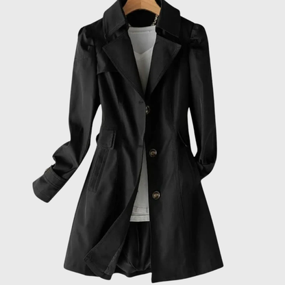 Women's Tailored Longline Coat Button Front