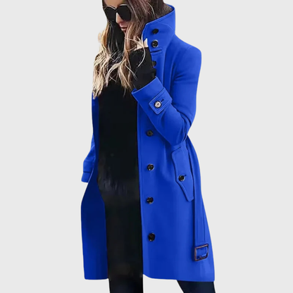Women's Stand Collar Button Coat