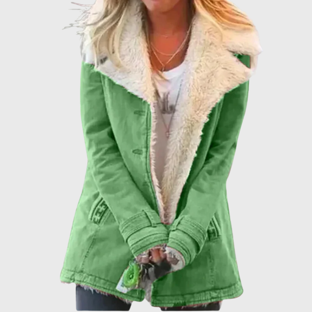 Women's Button Front Coat - VibreMode