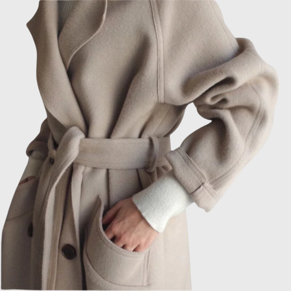 Trendy Double Breasted Long Coat