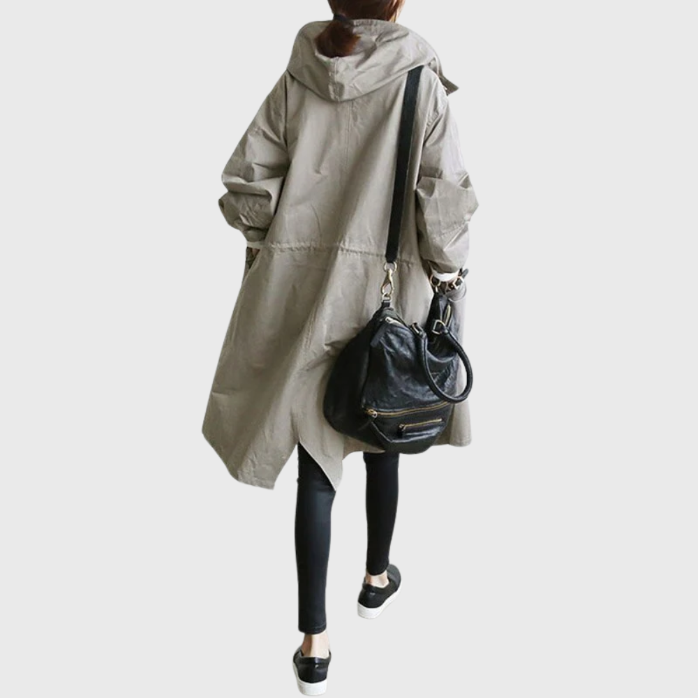 Women's Trench Coat Button Front