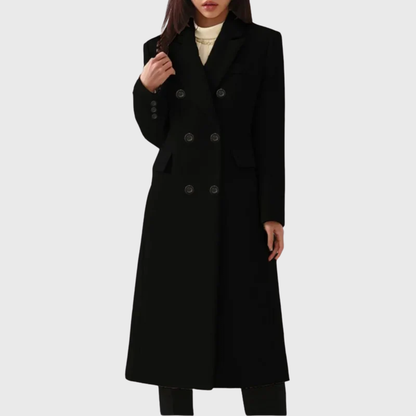Women's Double Breasted Long Coat
