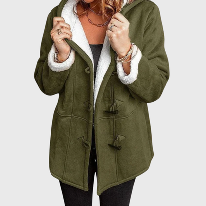 Women's Hooded Jacket Toggle Fastening