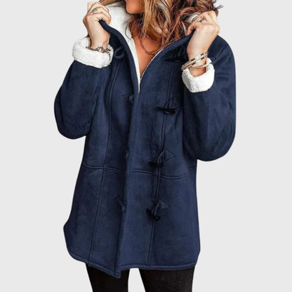 Women's Hooded Jacket Toggle Fastening