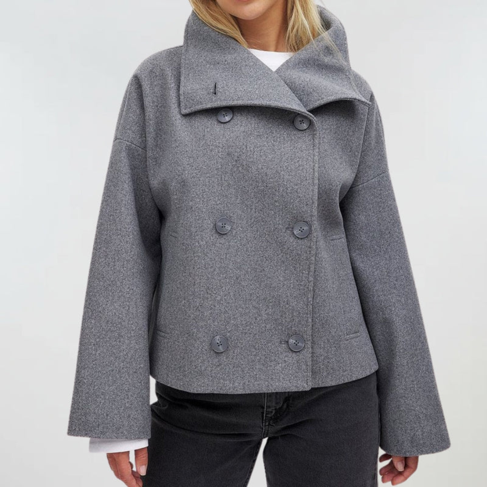 Women's Cropped Double Breasted Jacket