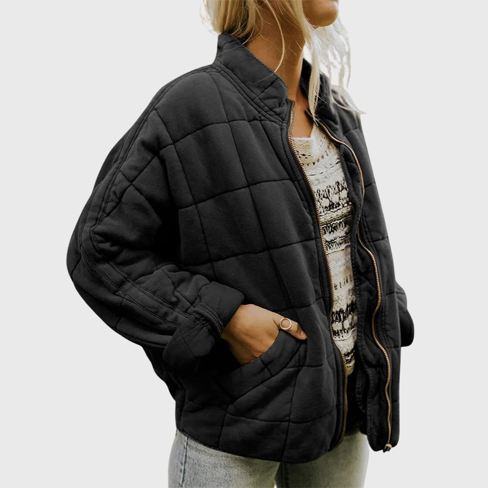 Warm Padded Zipper Coat for Ladies