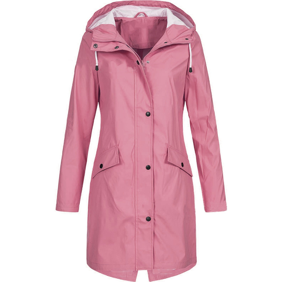 Women's Waterproof Rain Jacket Lightweight Hooded Windproof - VibreMode