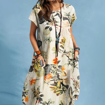 Women's Floral Print Dress Loose Fit
