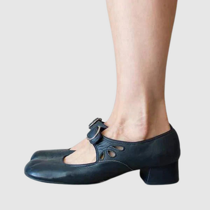 Women's Mary Jane Shoes Rounded-Toe Buckled Strap