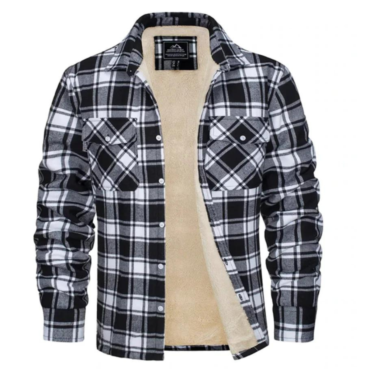 Men's Plaid Sherpa Lined Jacket