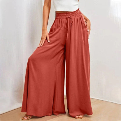Women's Comfortable High Waist Loose Fit Smock Pants