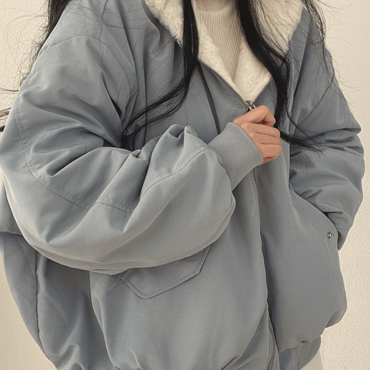 Ladies Cozy Fleece Zipper Winter Coat