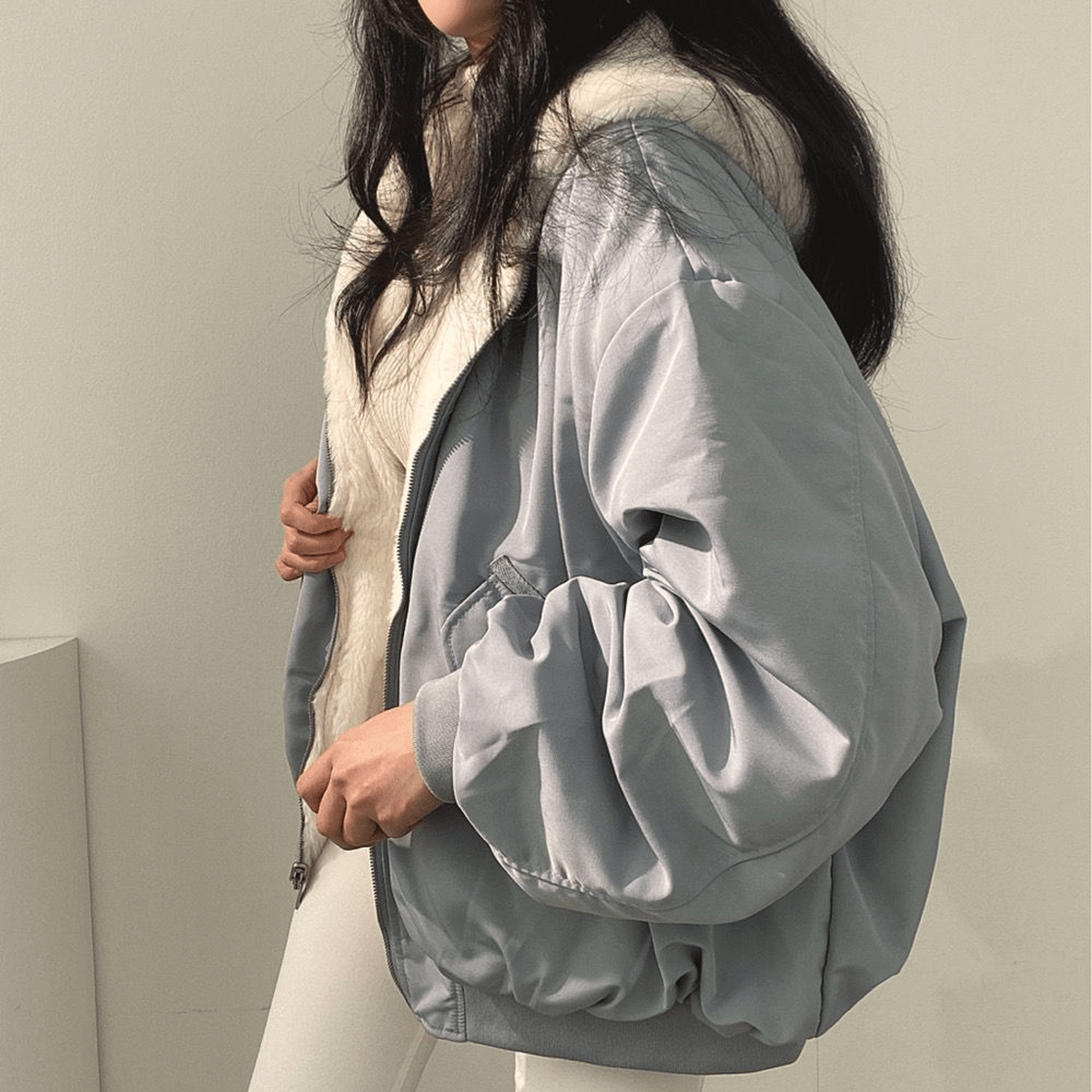 Ladies Cozy Fleece Zipper Winter Coat