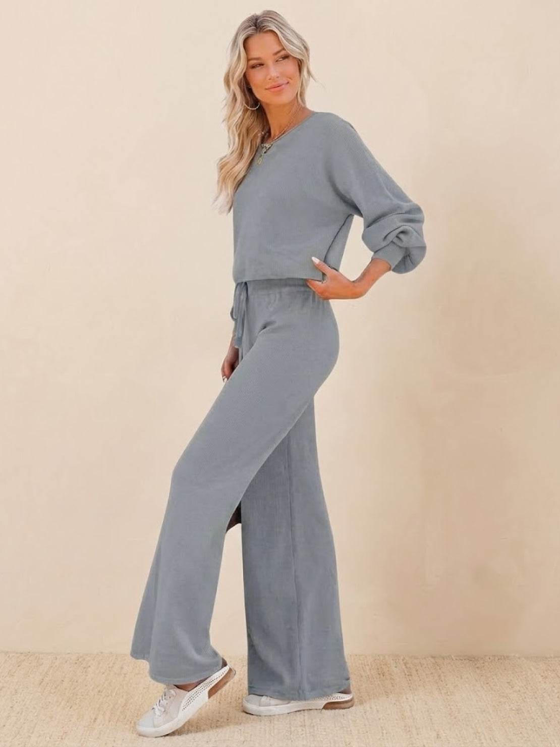 Women's Cropped Sweatshirt Lounge Set