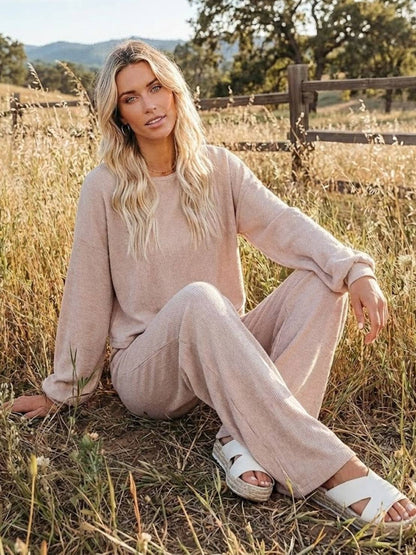 Women's Cropped Sweatshirt Lounge Set