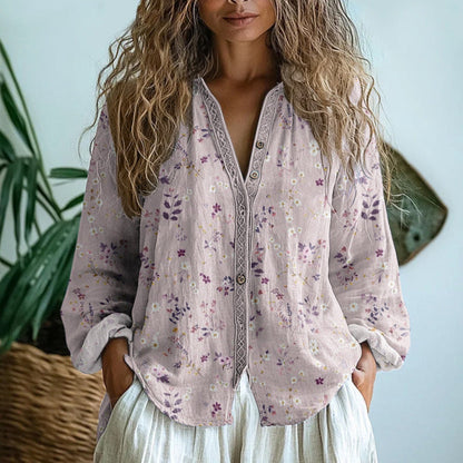 Women's Printed Long Sleeve Blouse
