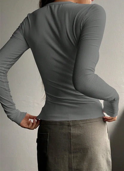 Women's Aurelia Ribbed Henley Summer