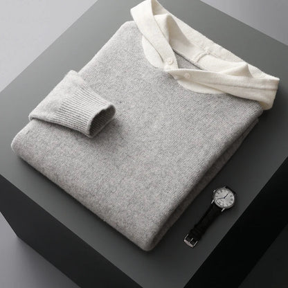 Luxury Pure Cashmere Hooded Sweater