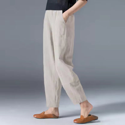 Women's Summer Trousers Elasticated Waistband