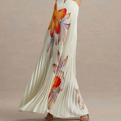 Women's Strapless Maxi Floral Dress