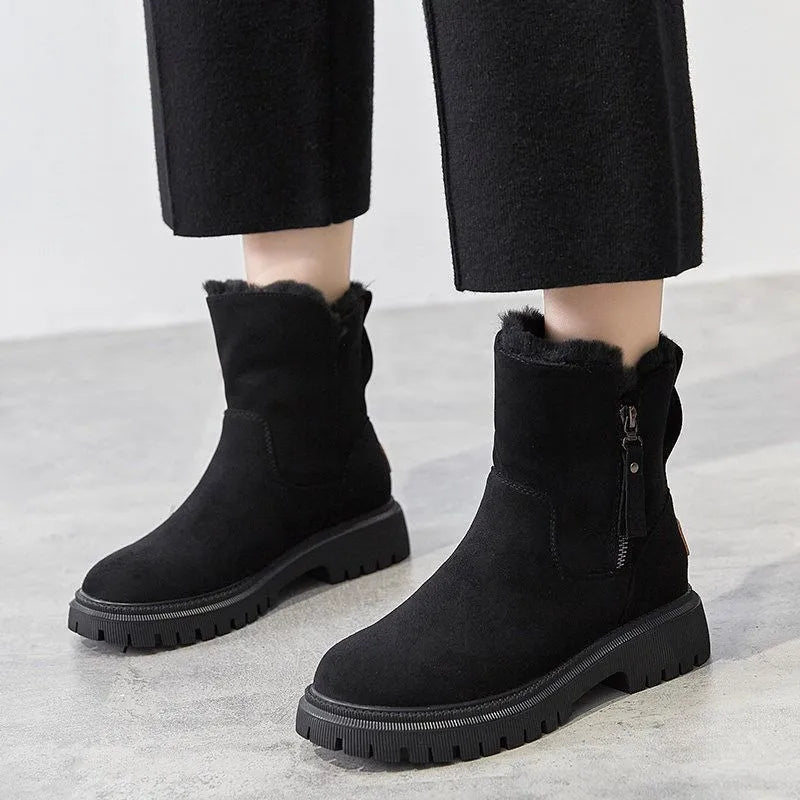 Women's Lug Sole Zip Boots