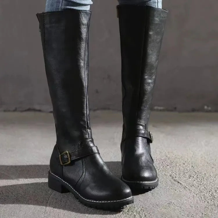 Ladies High Heel Long Zip Boots